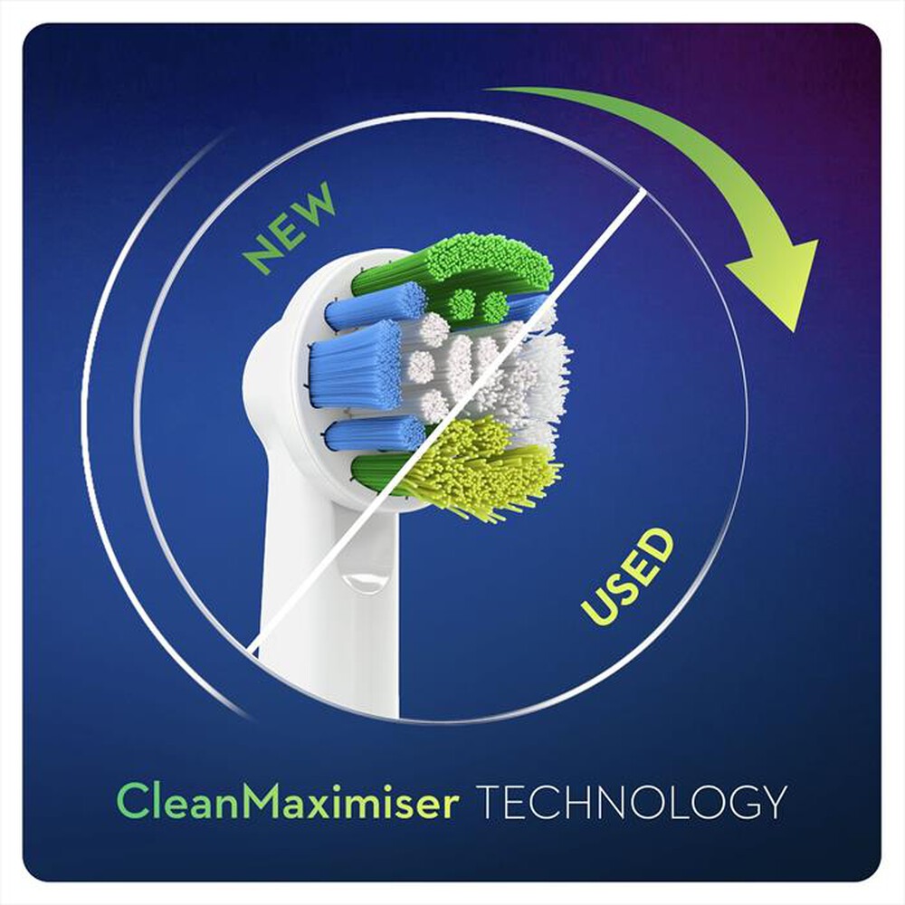 "ORAL-B - Testine Precise Clean Con CleanMaximiser, 3 Pezzi-Bianco"