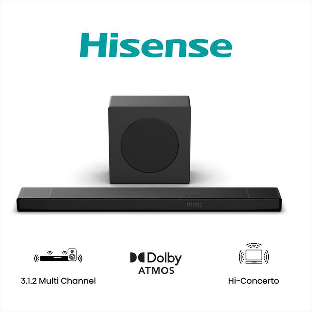 Immagine del prodotto HISENSE - Soundbar 440W + Subwoofer 240W AX3120Q-NERO