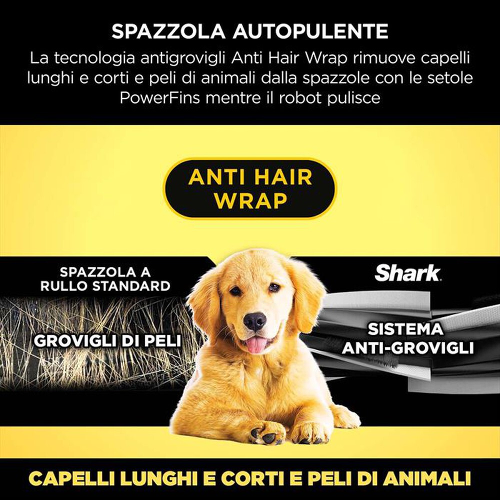 "SHARK - ROBOT ASPIRAPOLVERE SVUOTAMENTO AUTOMATICO RV2500S-Nero"
