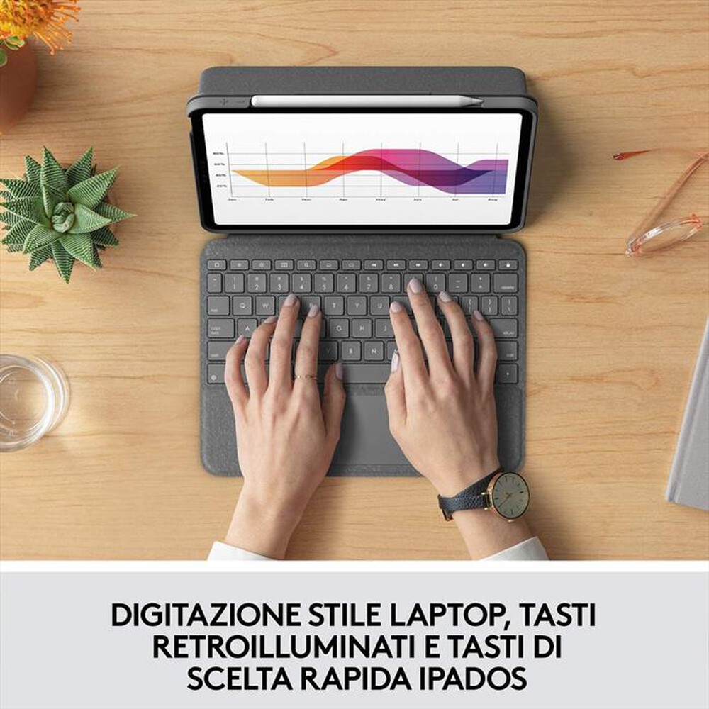Immagine del prodotto LOGITECH - Folio Touch for iPad Air (4th generation)  - OXFOR-Oxford Grey