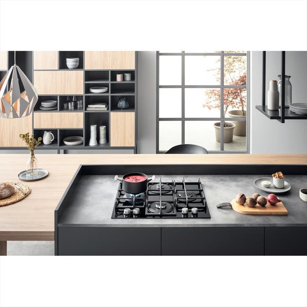 "HOTPOINT ARISTON - Piano cottura a gas HAGS 61F/BK HOB OA 4 fuochi"