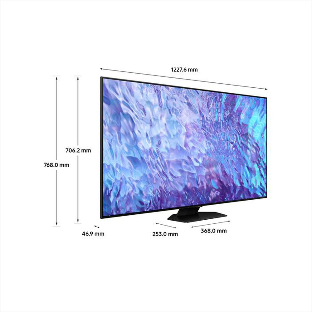 "SAMSUNG - Smart TV Q-LED UHD 4K 55\" QE55Q80CATXZT-CARBON SILVER"