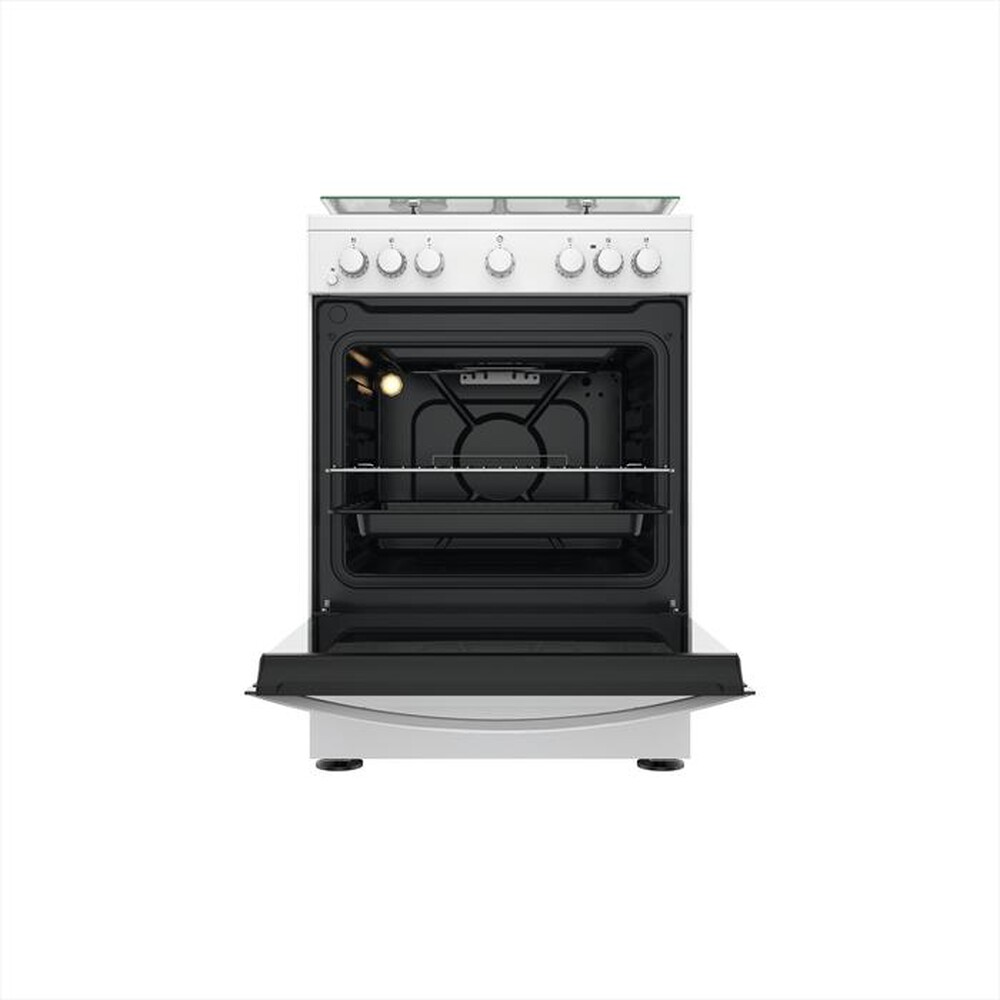 "INDESIT - Cucina a gas IS67G4PHWE Classe A-Nero, Bianco"