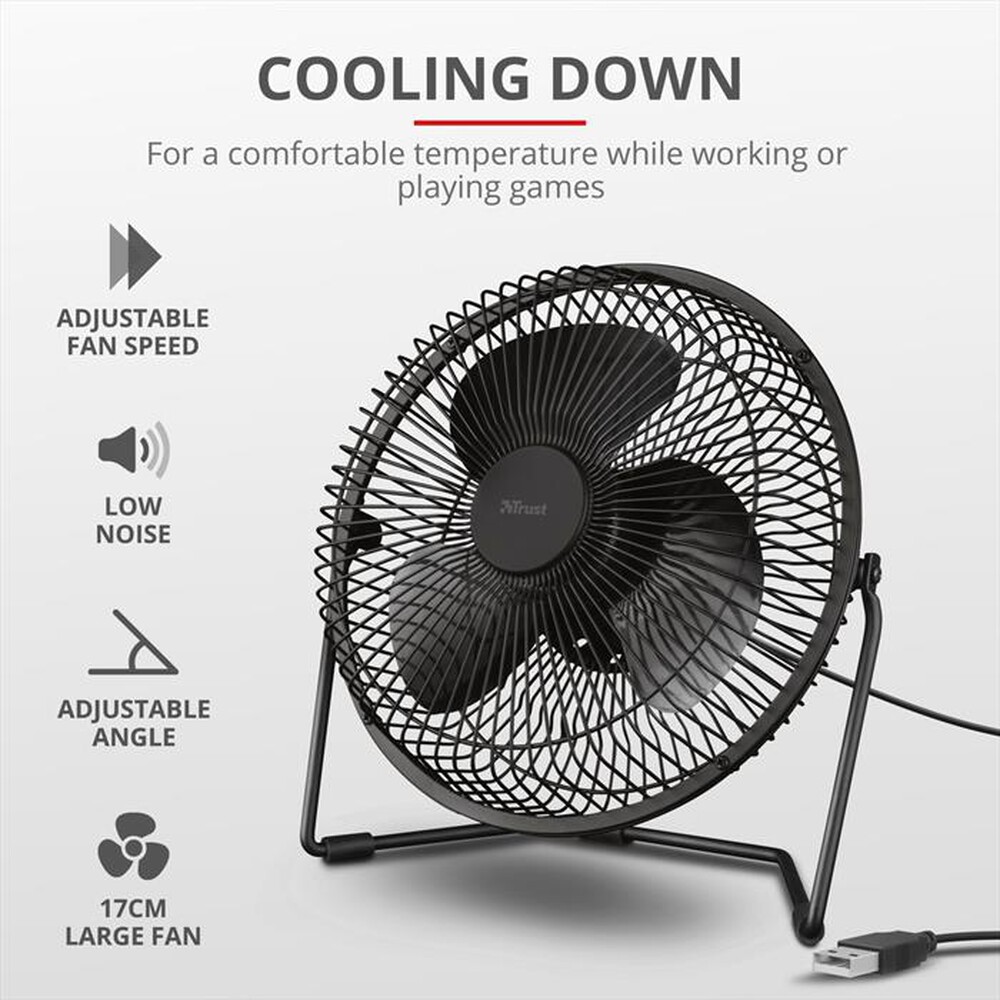"TRUST - BLAZE USB COOLING FAN-Black"