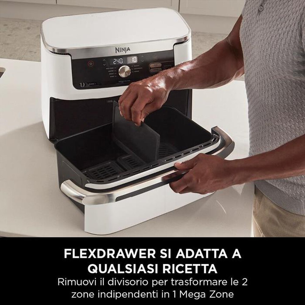"NINJA - FRIGGITRICE AD ARIA FLEXDRAWER DA 10,4 L-Bianco"