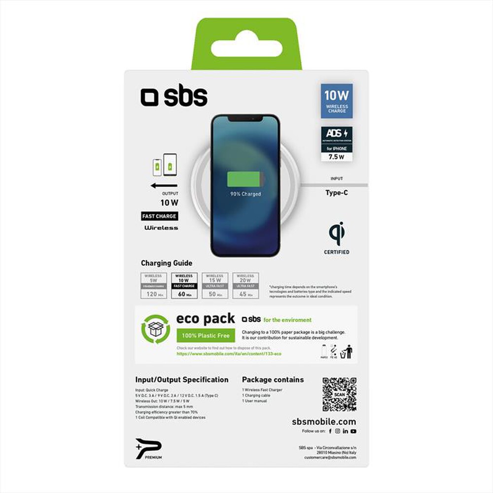 "SBS - TEWIRELESSUF10WW-Bianco"