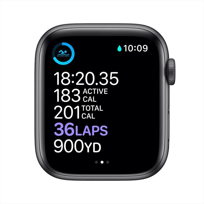 APPLE - Apple Watch Series 6 GPS+Cellular 44mm All Grey - Cinturino Sport  Nero | Euronics