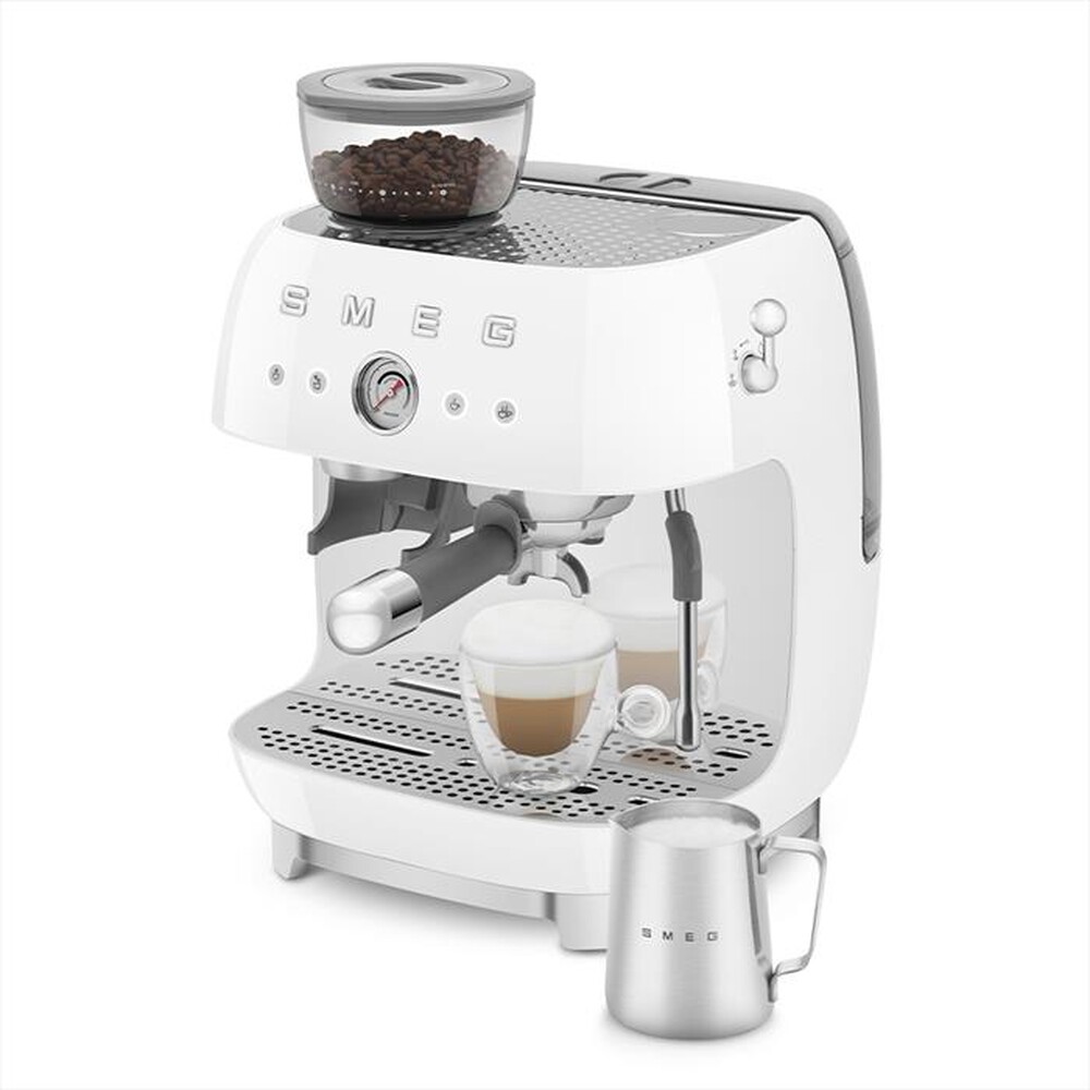 "SMEG - Macchina Caffè Espresso e macinacaffè EGF03WHEU-Bianco"