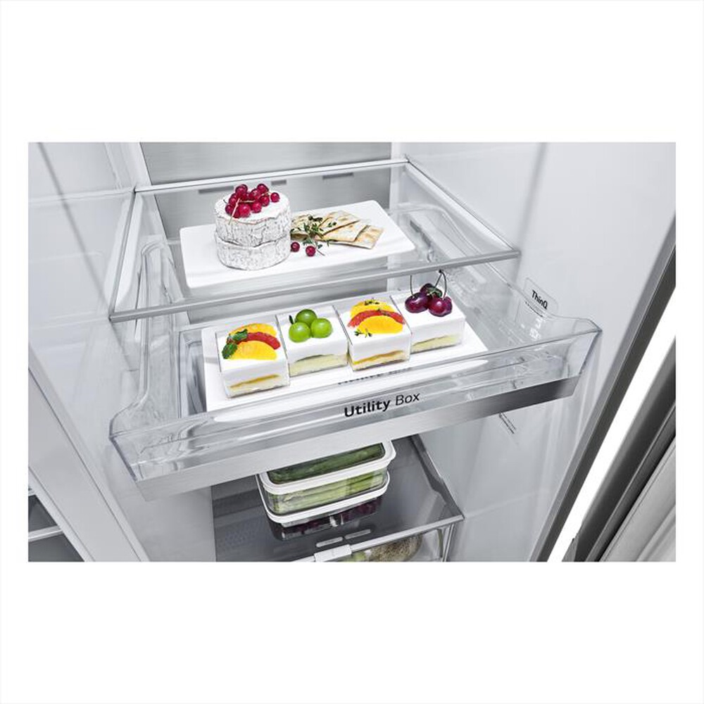 "LG - Frigorifero side by side GSLV90PZAD Classe D 635lt-Acciaio inossidabile"
