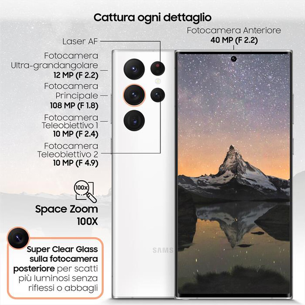 "SAMSUNG - GALAXY S22 ULTRA 128GB-Phantom White"