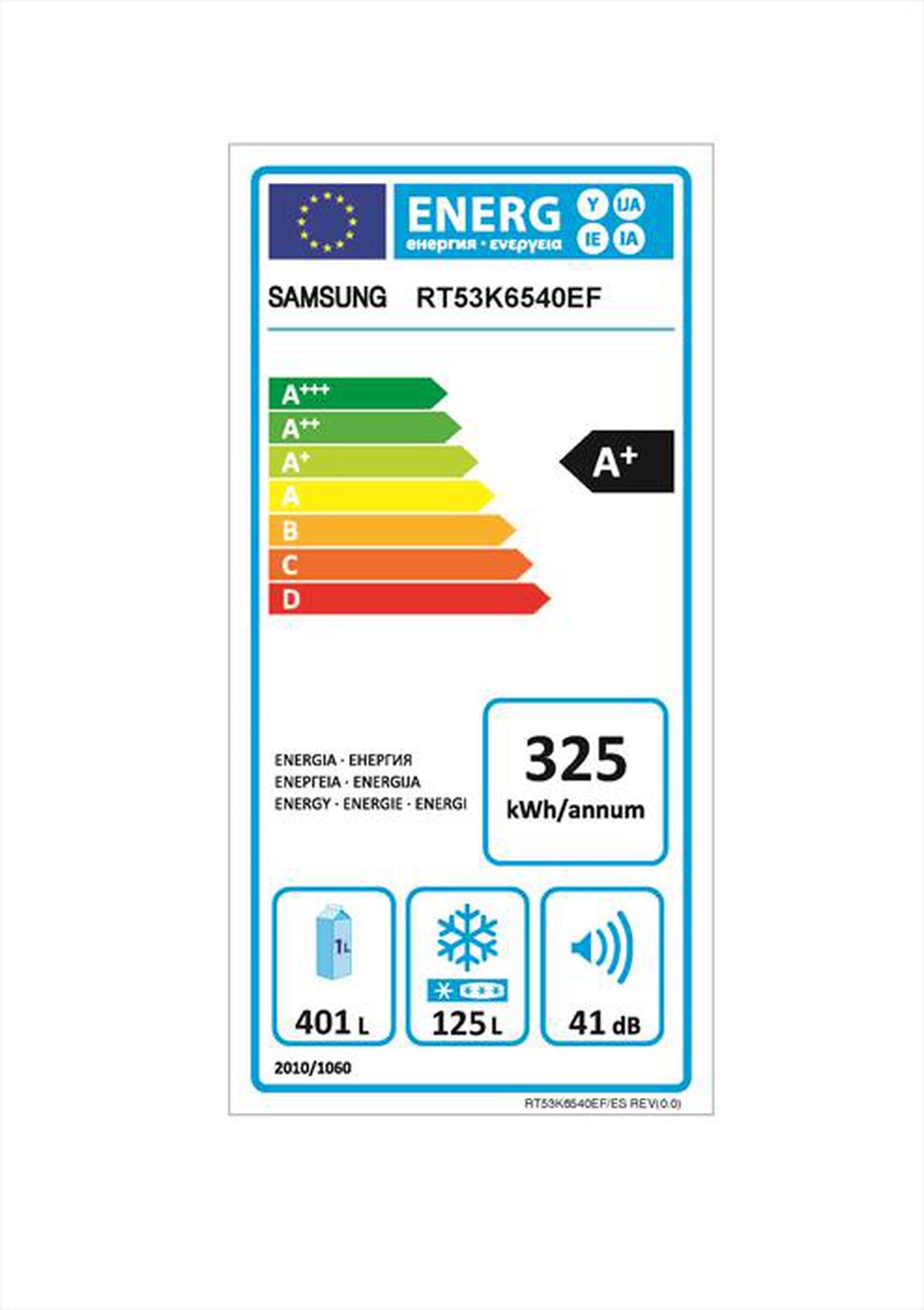 Immagine del prodotto SAMSUNG - Frigorifero 2 porte RT53K6540EF Classe F 542lt-SABBIA