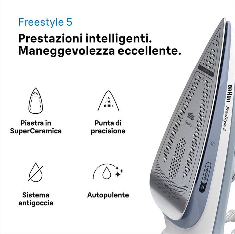 Immagine del prodotto BRAUN - FERRO A VAPORE FREESTYLE 5 SI5078GY-Grigio