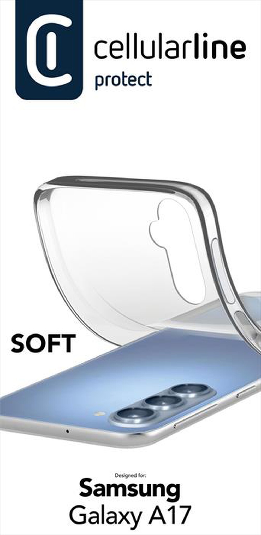 Immagine del prodotto CELLULARLINE - Custodia in gomma morbida SOFT per GALAXY A17-Trasparente