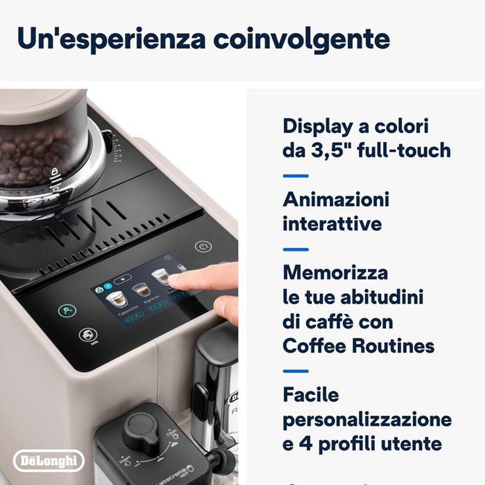 Immagine del prodotto DE LONGHI - Macchina da caff&egrave; automatica RIVELIA EXAM440.55.BG-Beige (sand beige)