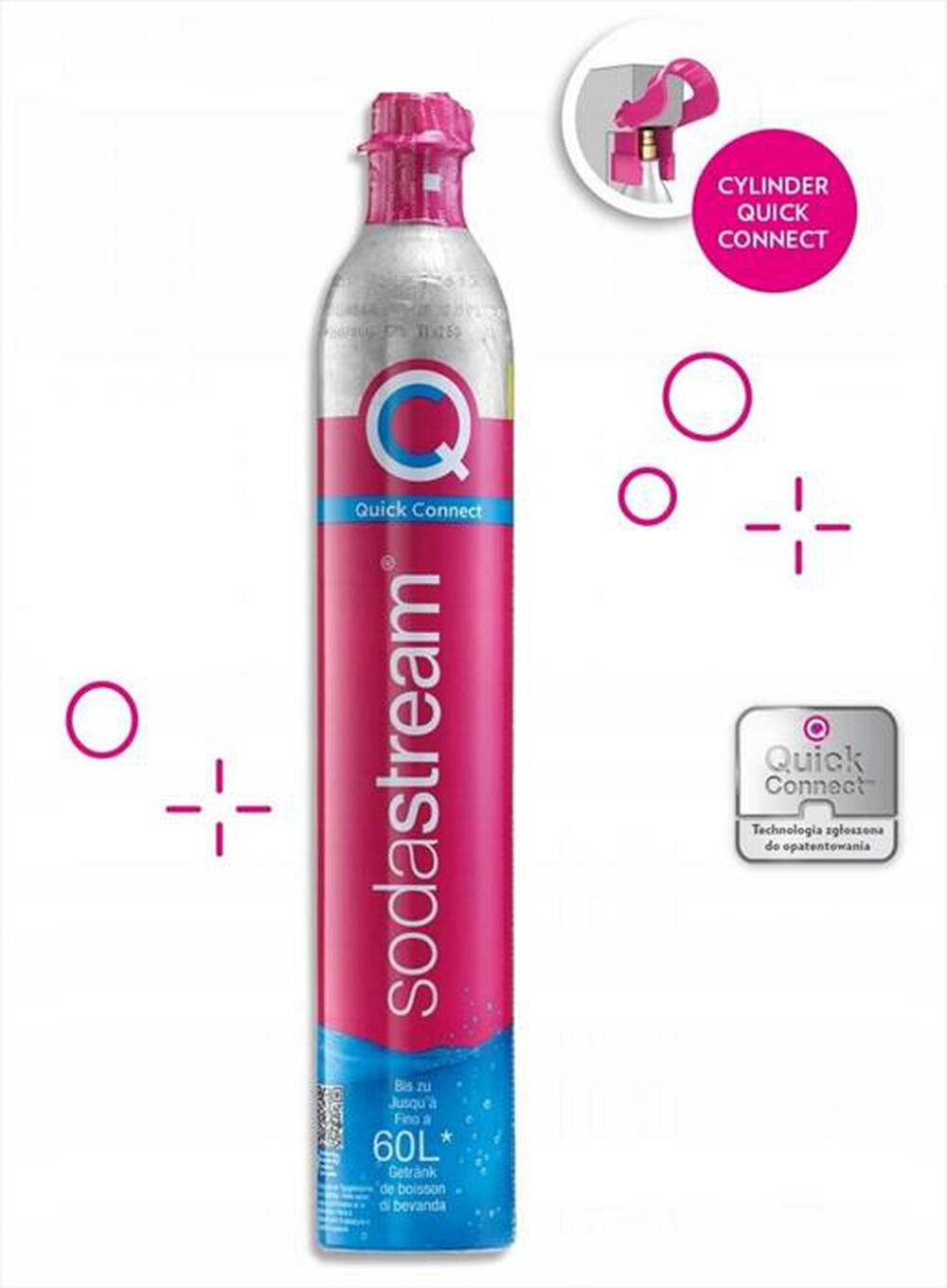 "SODASTREAM - CILINDRO CO2 ADDIZIONALE CQC-Rosa"