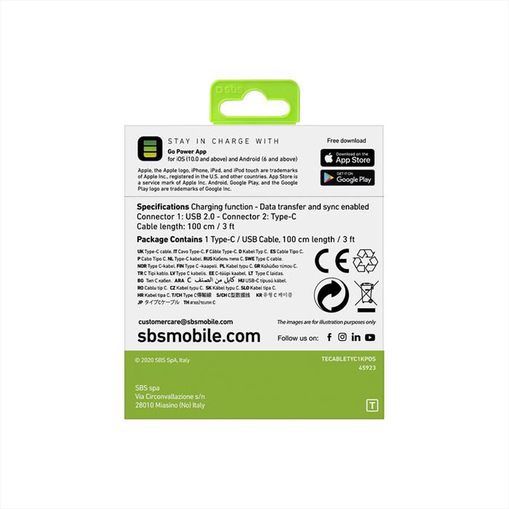"SBS - TECABLETYC1KPOS-Nero"