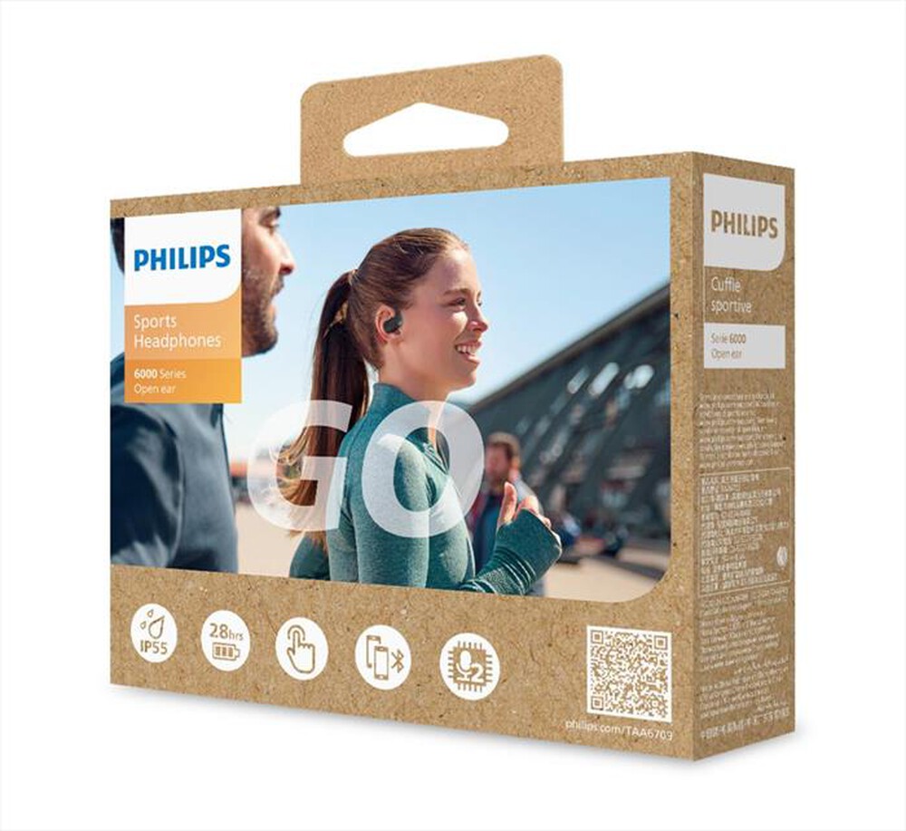 "PHILIPS - Auricolari con archetto TAA6709BK/00-Black"