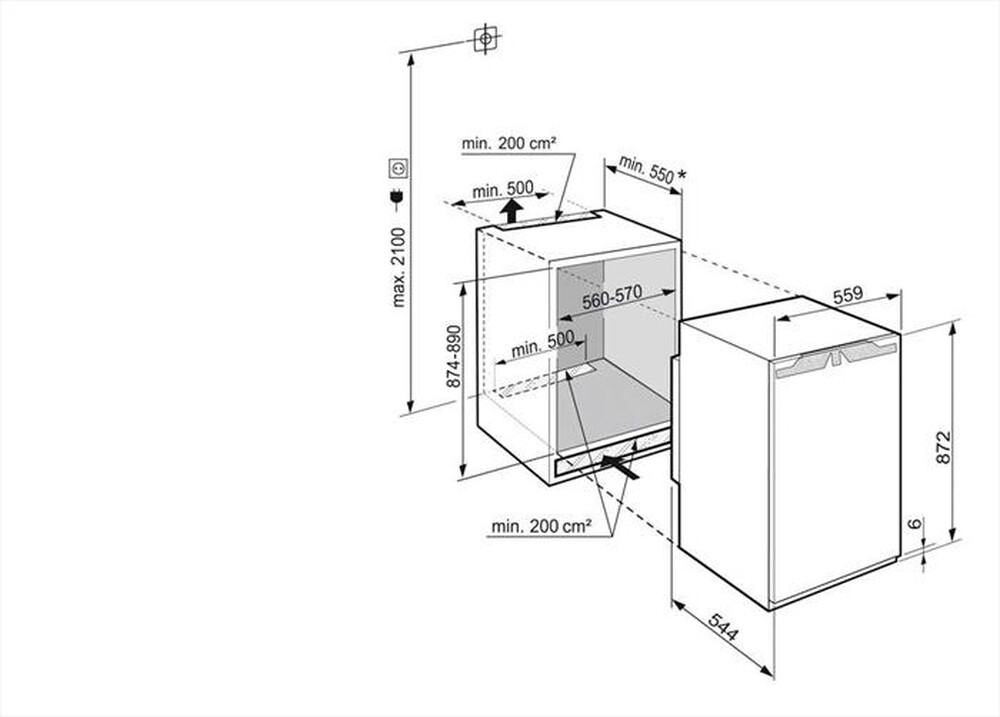 "LIEBHERR - Congelatore incasso IGN 1664-21 Classe E 103 lt"