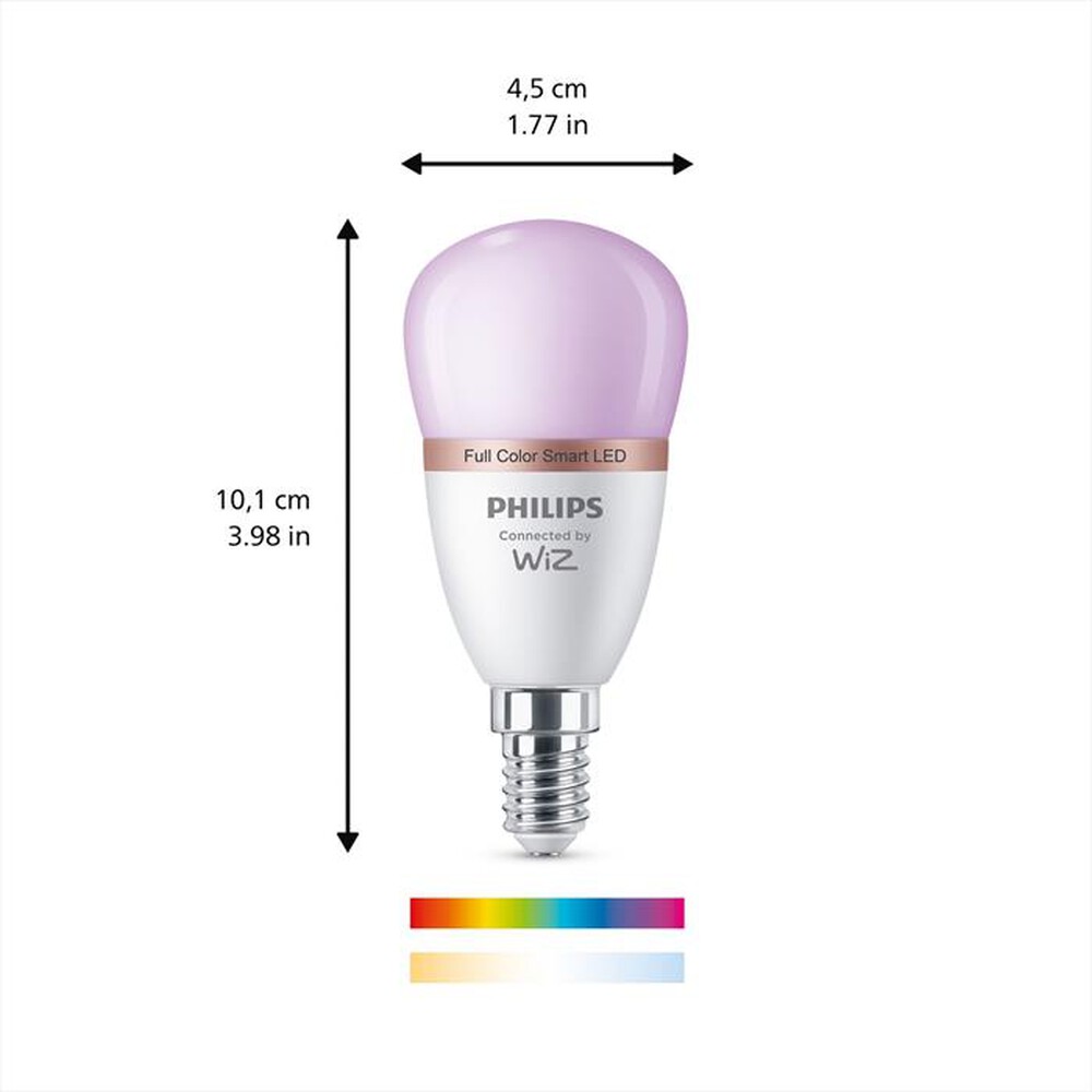 "PHILIPS - SMART LED SFERA COLOR 40W E14-Bianco"
