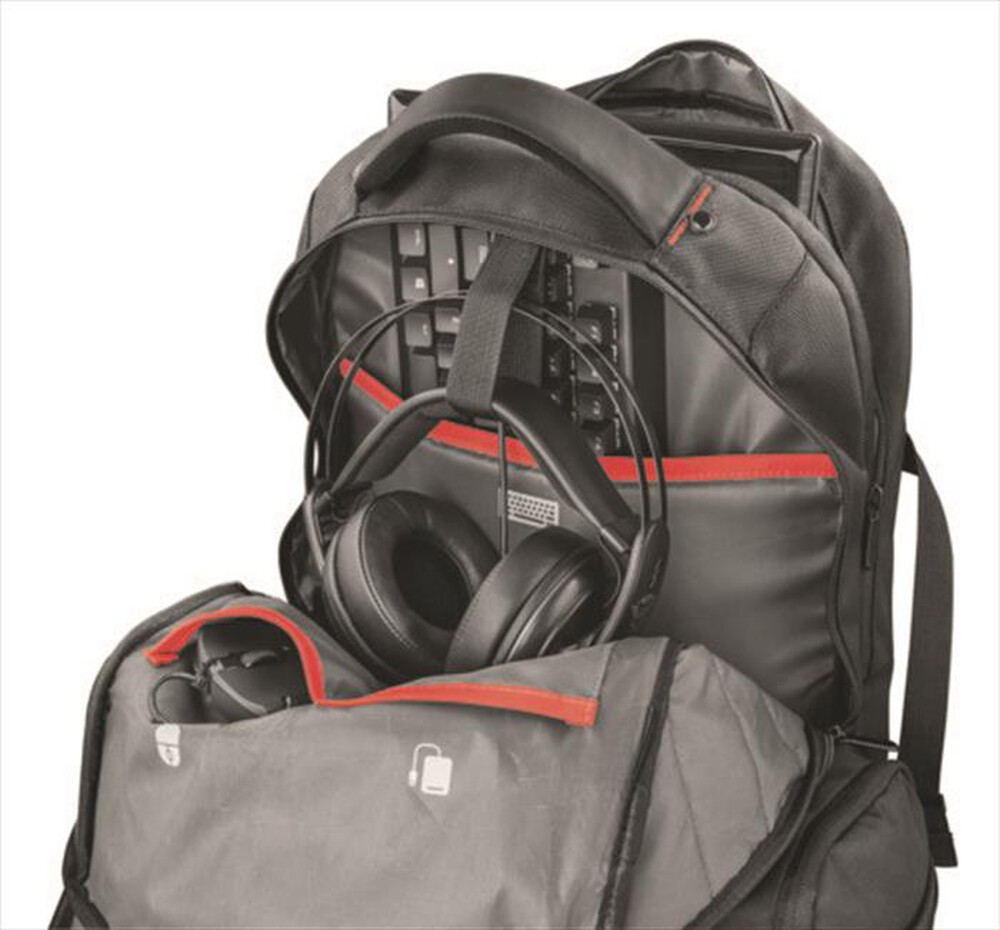 "TRUST - GXT1250 HUNTER GME BKPK-Black/Red"