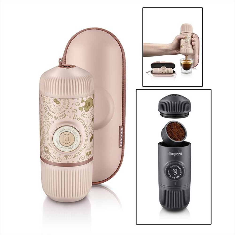 "WACACO - Macchina per caffè NANOPRESSO  DARK SOUL PINK+CASE-ROSA DARK SOUL"