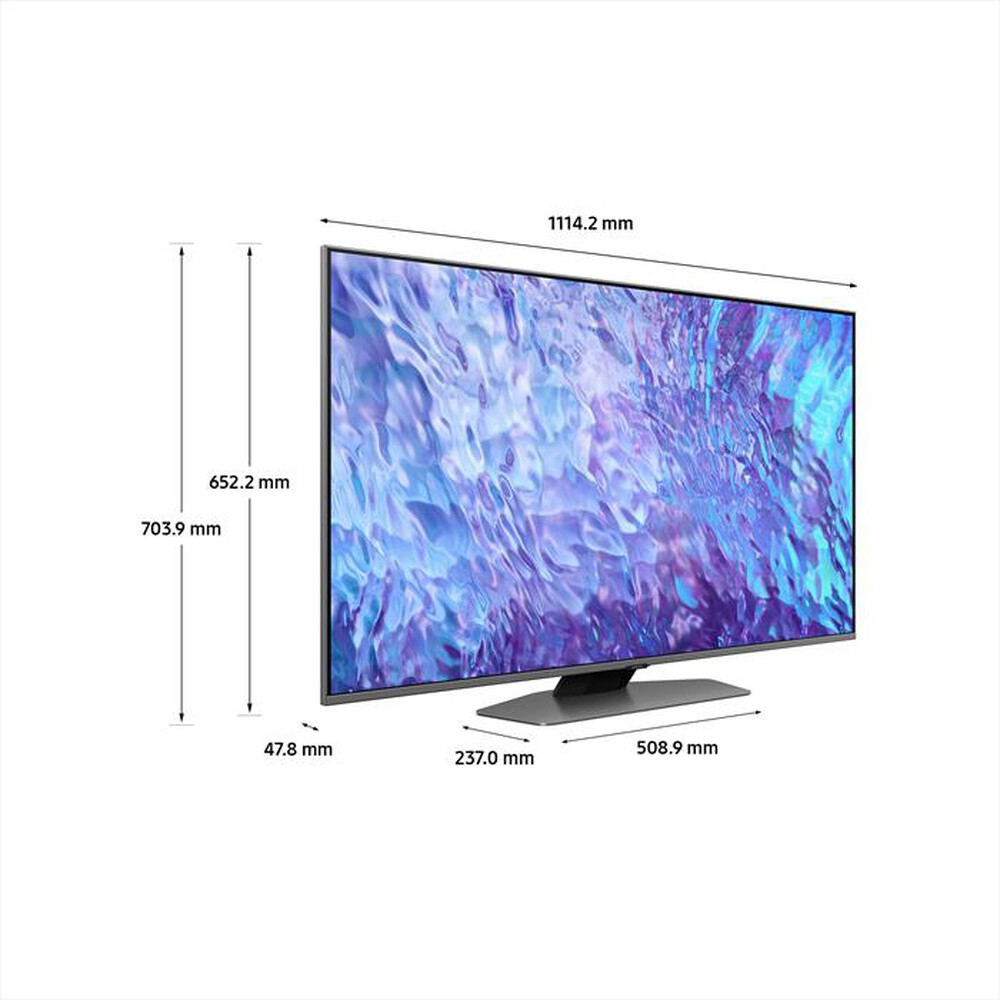 "SAMSUNG - Smart TV Q-LED UHD 4K 50\" QE50Q80CATXZT-Carbon Silver"