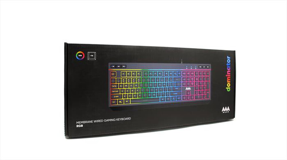 "AAAMAZE - TASTIERA RAINBOW GAMING AMGT0011-NERO"