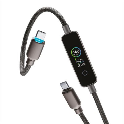 CELLULARLINE - Cavo USB-C to USB-C POWERVIEW IQ-Nero