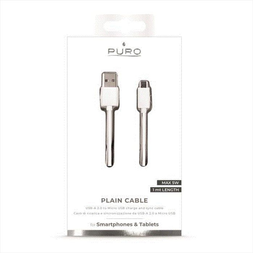 "PURO - MICROUSCABLE2 Cavo MIcro USB 2.0-Bianco"