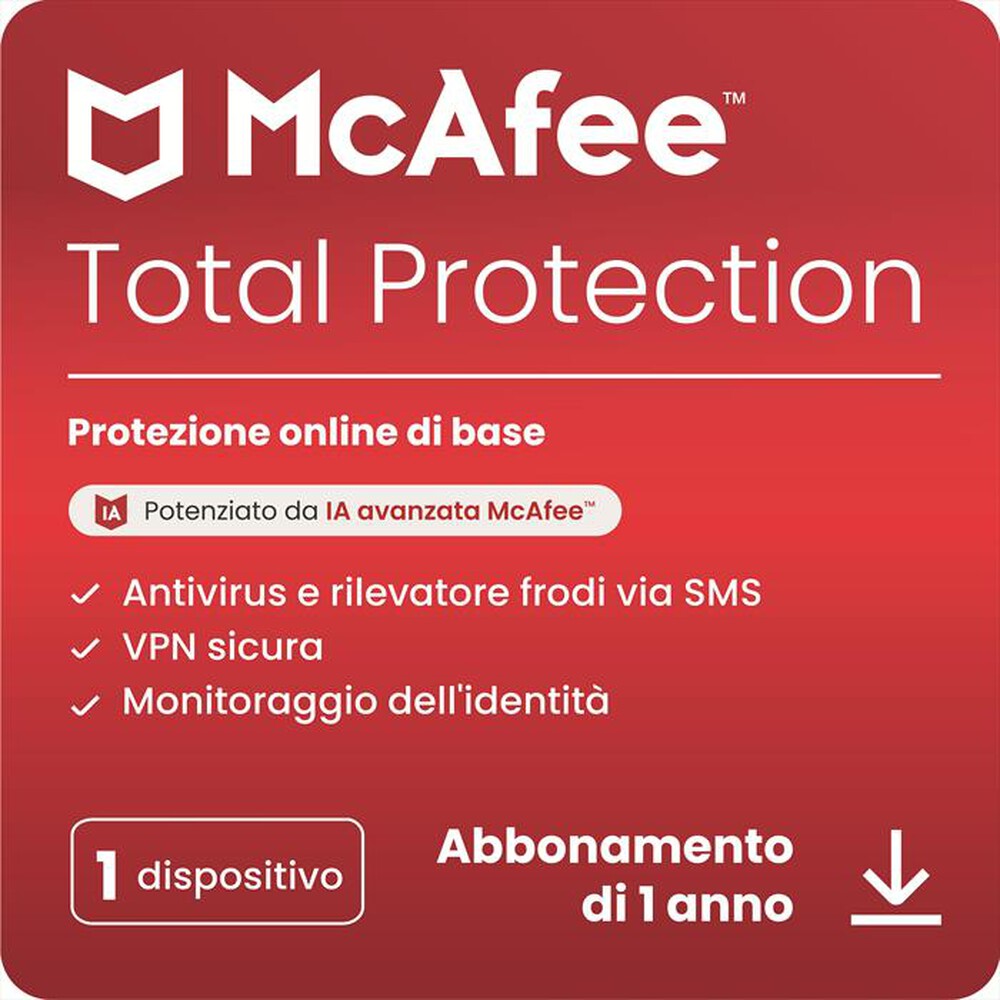 Immagine del prodotto MCAFEE - Total Protection 1 dispositivo