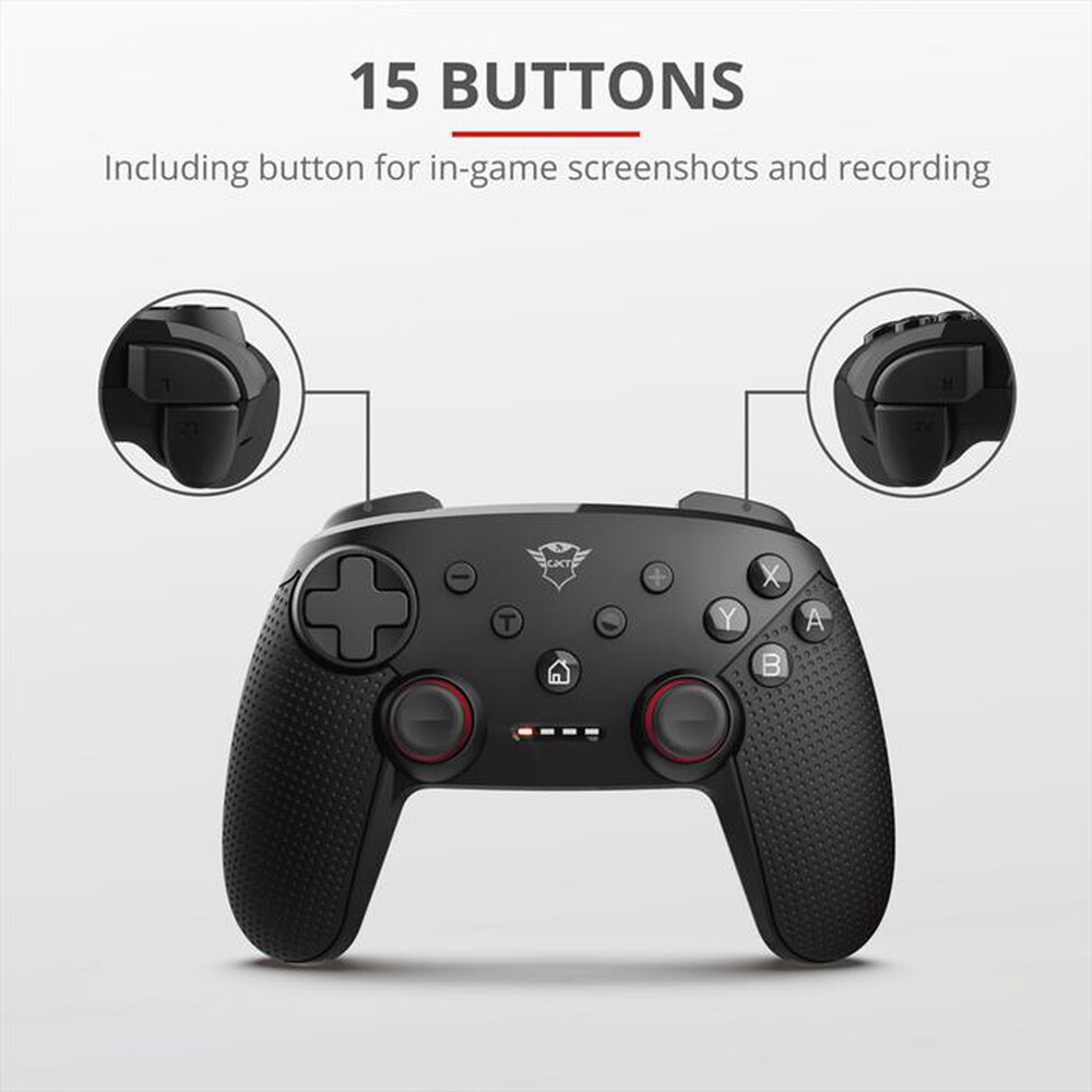 "TRUST - GXT1230 MUTA WIRELESS CONTROLLER-Black/Red"