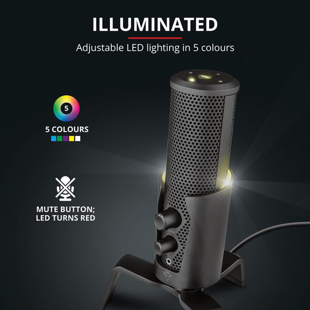 "TRUST - GXT258 FYRU 4IN1 STREAMING MIC-Black"