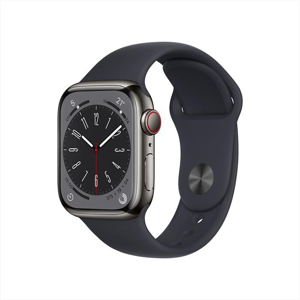 Immagine del prodotto APPLE - Watch Series 8 GPS + Cellular 41mm Acciaio-Grafite - Mezzanotte
