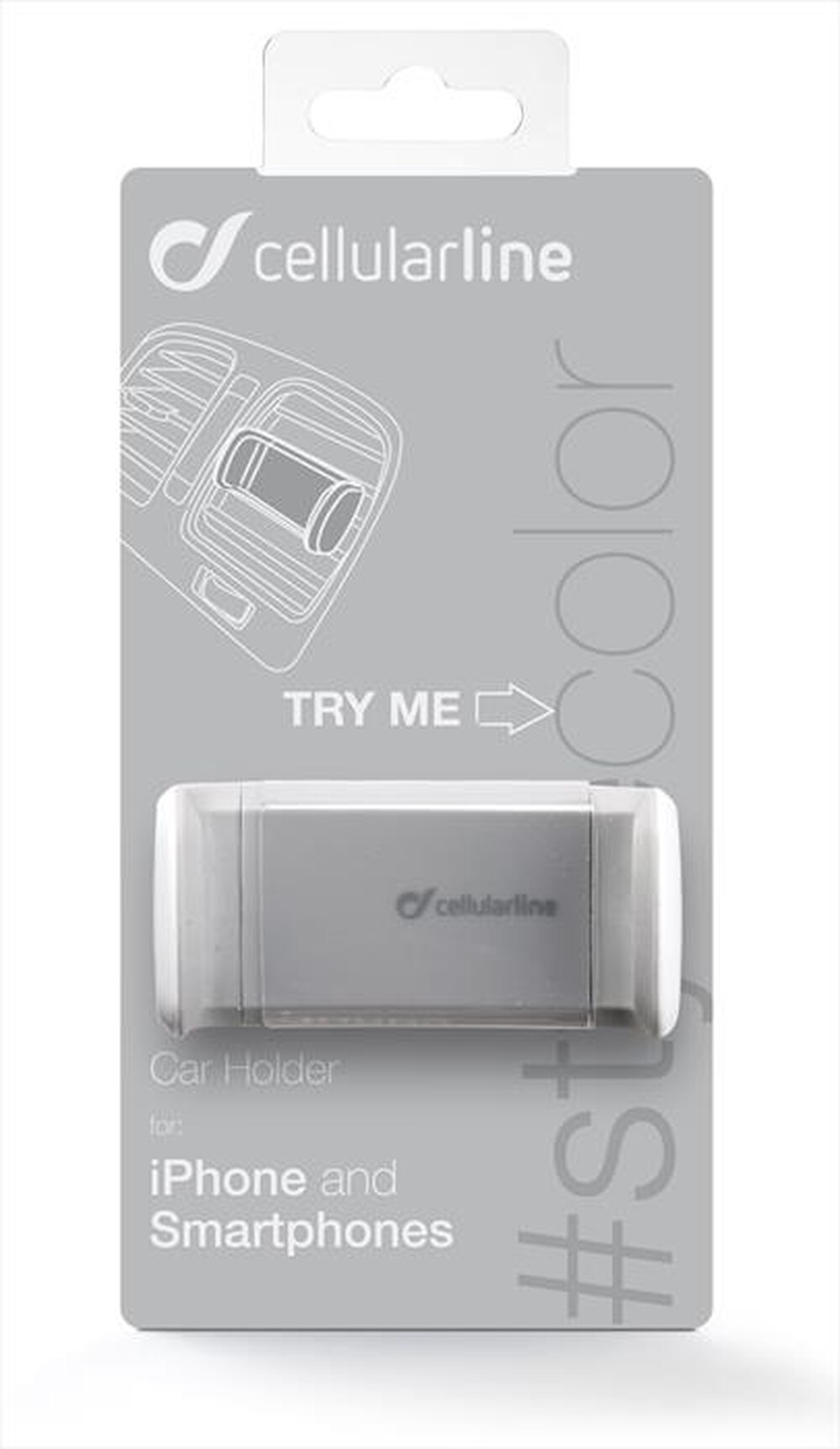 Immagine del prodotto CELLULARLINE - HANDYSMARTW Supporto auto Universale-Bianco