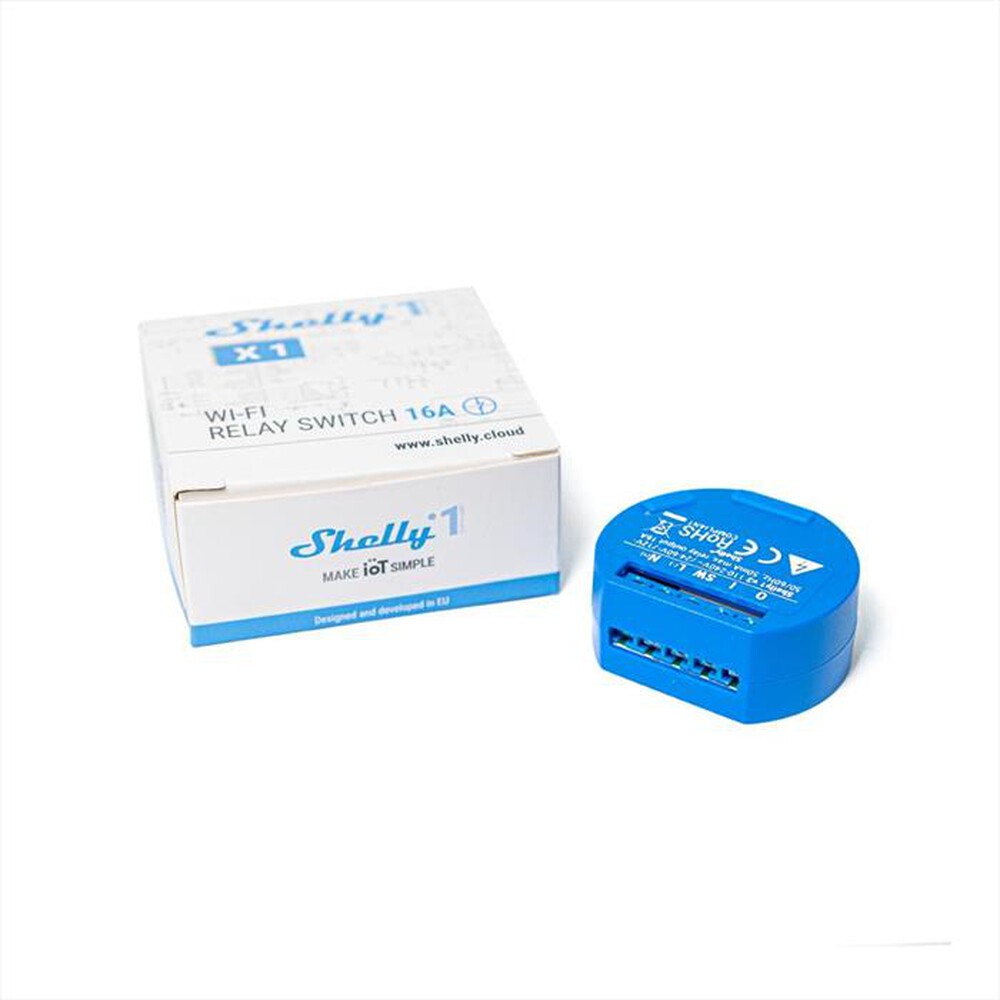 "SHELLY - Interruttore Relè Wireless 1V3-Blue"