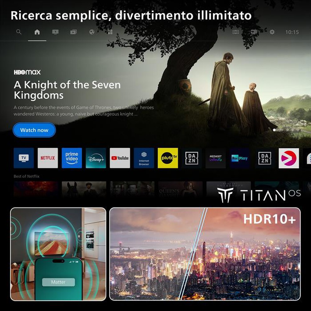 Immagine del prodotto PHILIPS - Smart TV QLED 4K 43" 43PQS7801/12-Black