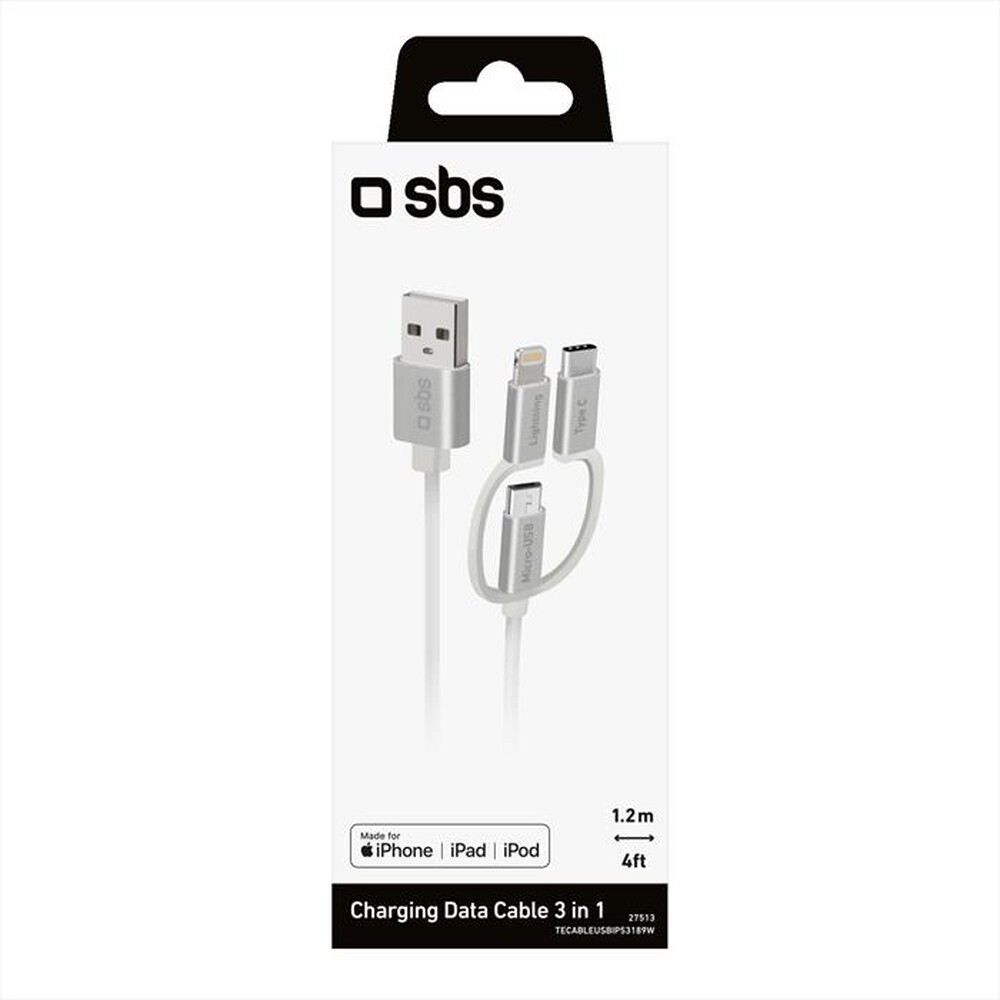 "SBS - TECABLEUSBIP53189W-Grigio"