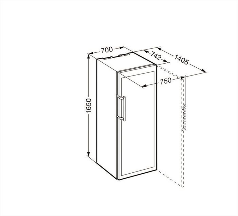 "LIEBHERR - Cantinetta WKT 4552-22 Classe F 201 bottiglie-terra"