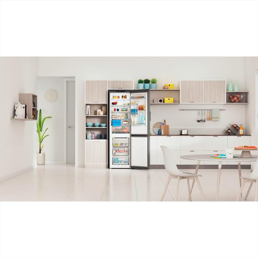 "INDESIT - Frigorifero combinato PUSH&GO INFC9 TA23X Classe D-Argento"