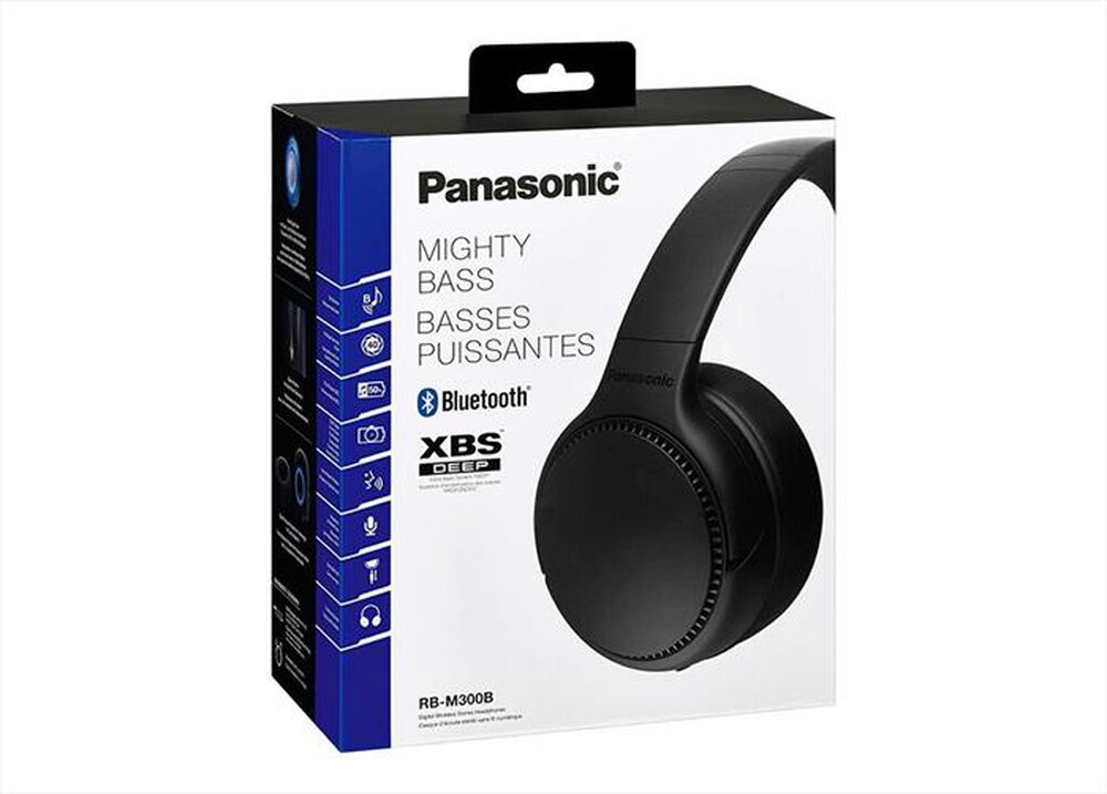 Immagine del prodotto PANASONIC - Cuffie a Padiglione Wireless RB-M300BE-K, XBS Deep-Nero