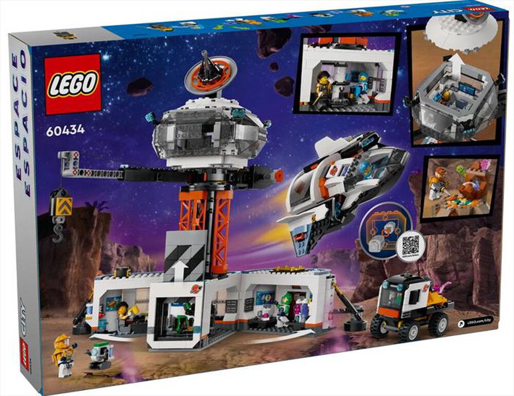 "LEGO - CITY Base spaziale e piattaforma di lancio - 60434-Multicolore"