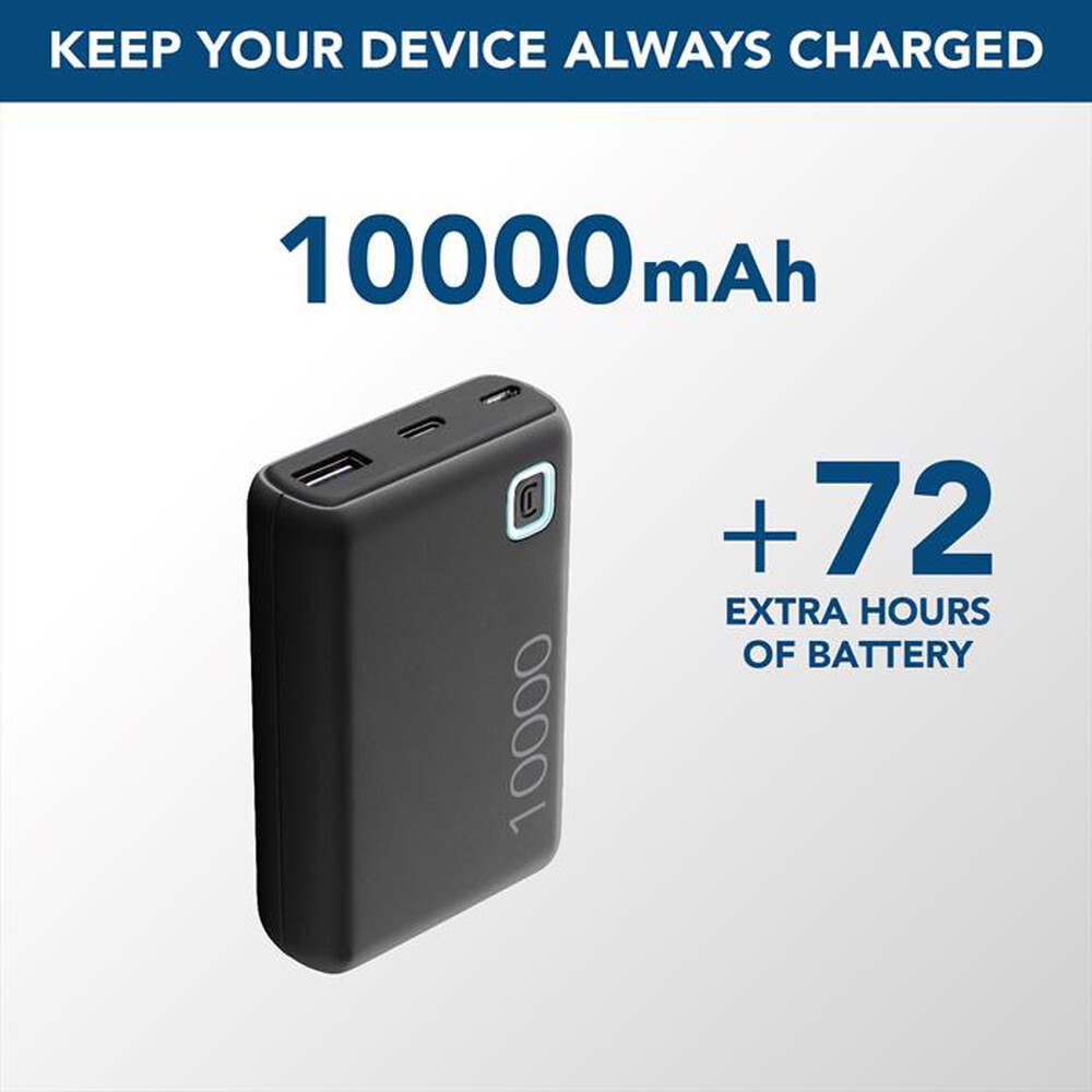 Immagine del prodotto CELLULARLINE - Power Bank ESSENCE TURBO 10000-Nero