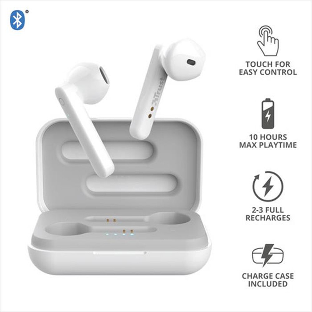 "TRUST - PRIMO TOUCH BT EARPHONES WHITE-White"