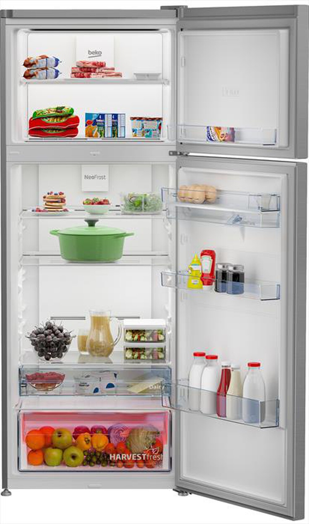 "BEKO - Frigorifero 2 porte RDNE455E40DXBN Classe E 406 lt-Argento"