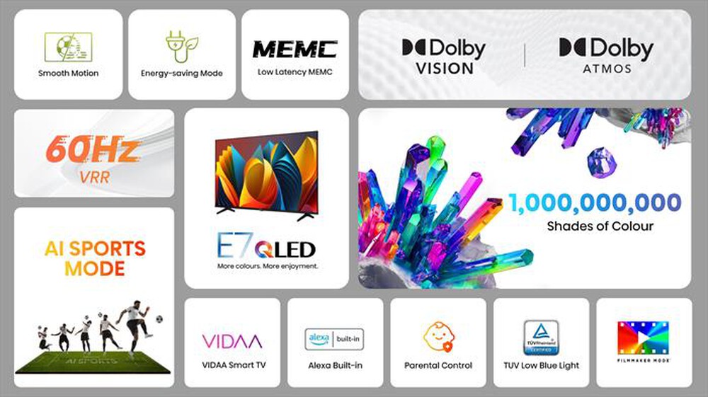 Immagine del prodotto HISENSE - Smart TV Q-LED UHD 4K 50" 50E79NQ-NERO