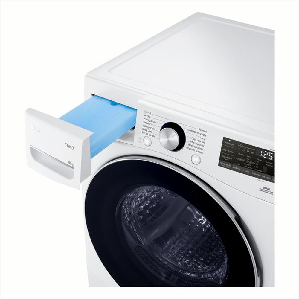 Immagine del prodotto LG - Asciugatrice RH18U8AVCW 18Kg Classe D-Bianco