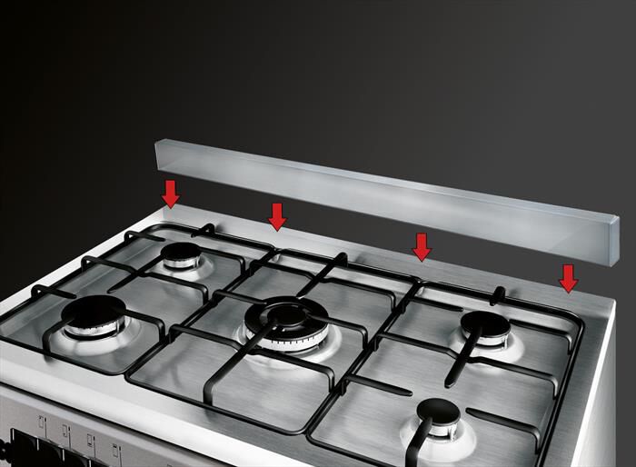GLEM GAS - Cucina a gas A664VI Classe A-Inox | Euronics
