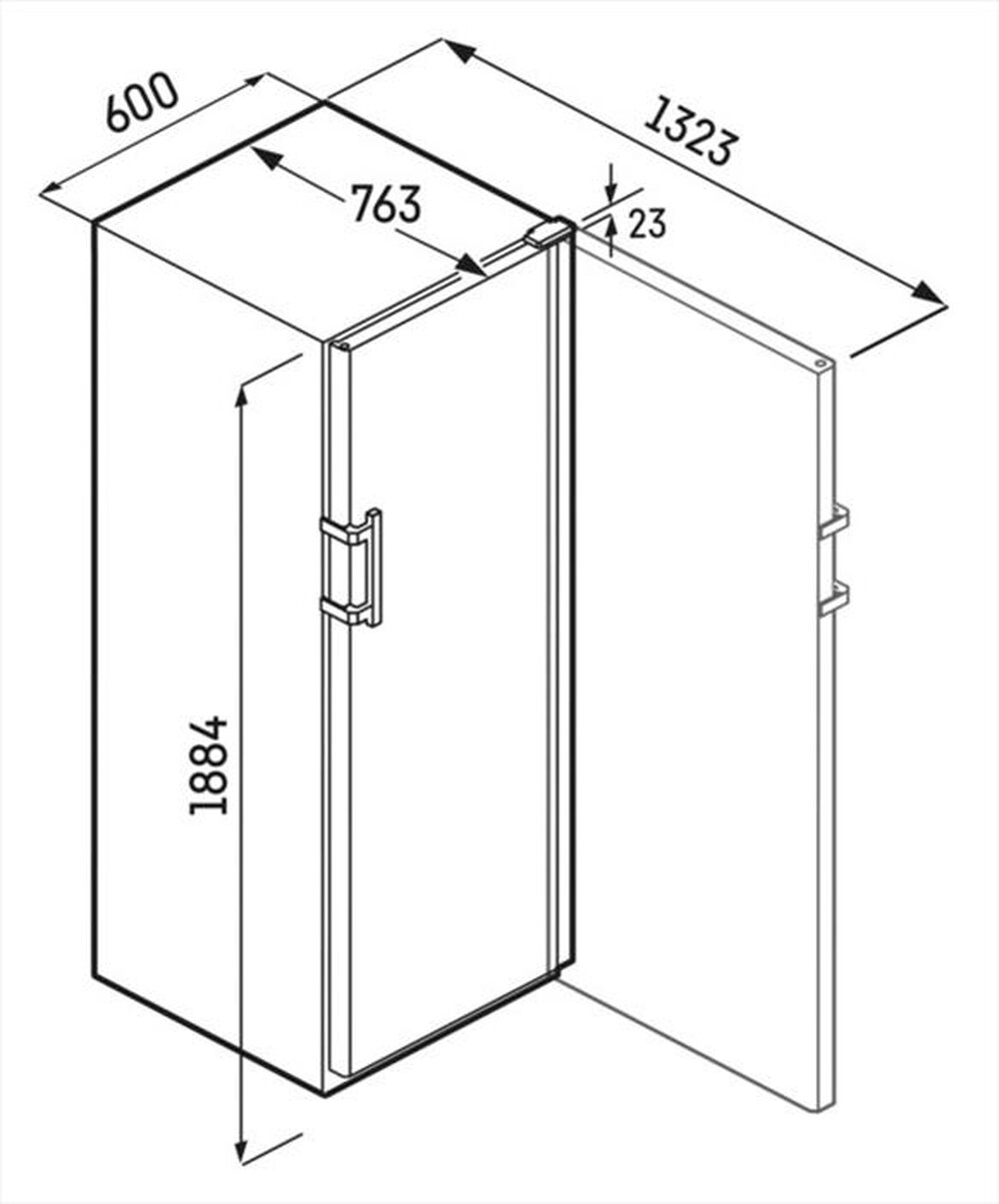 "LIEBHERR - Cantinetta WPBLI 5231-20 Classe F 229 bottiglie-Porta in vetro, telaio nero"