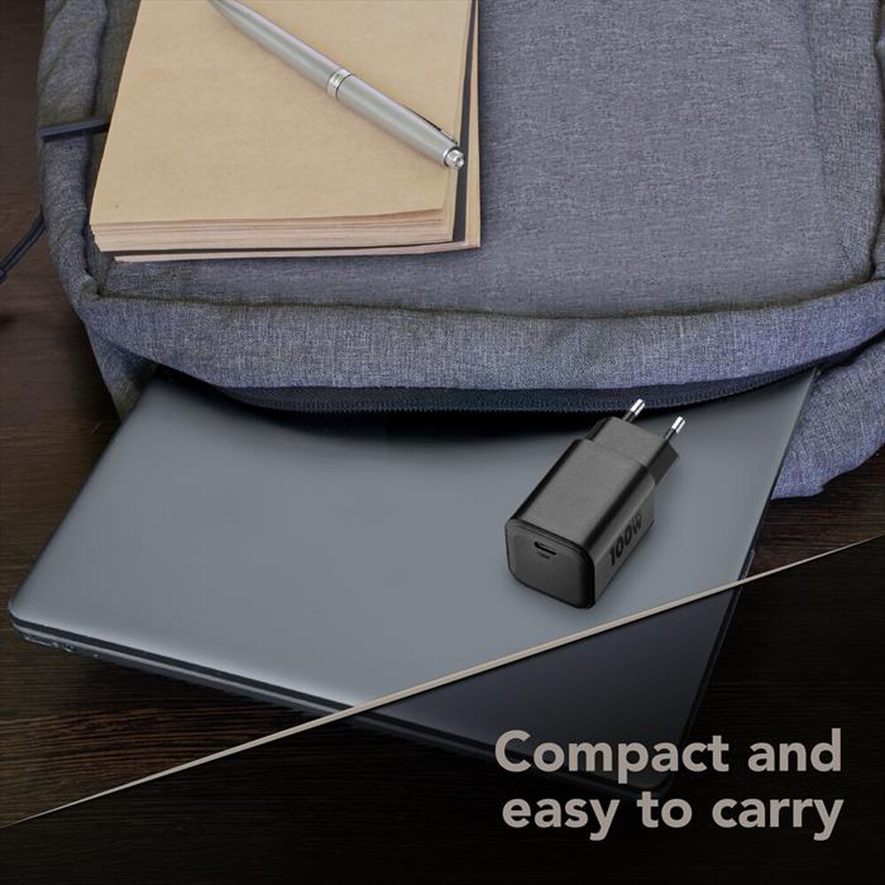 Immagine del prodotto CELLULARLINE - Caricabatterie da rete 100W ACH USB-C GAN+ 100W-Nero