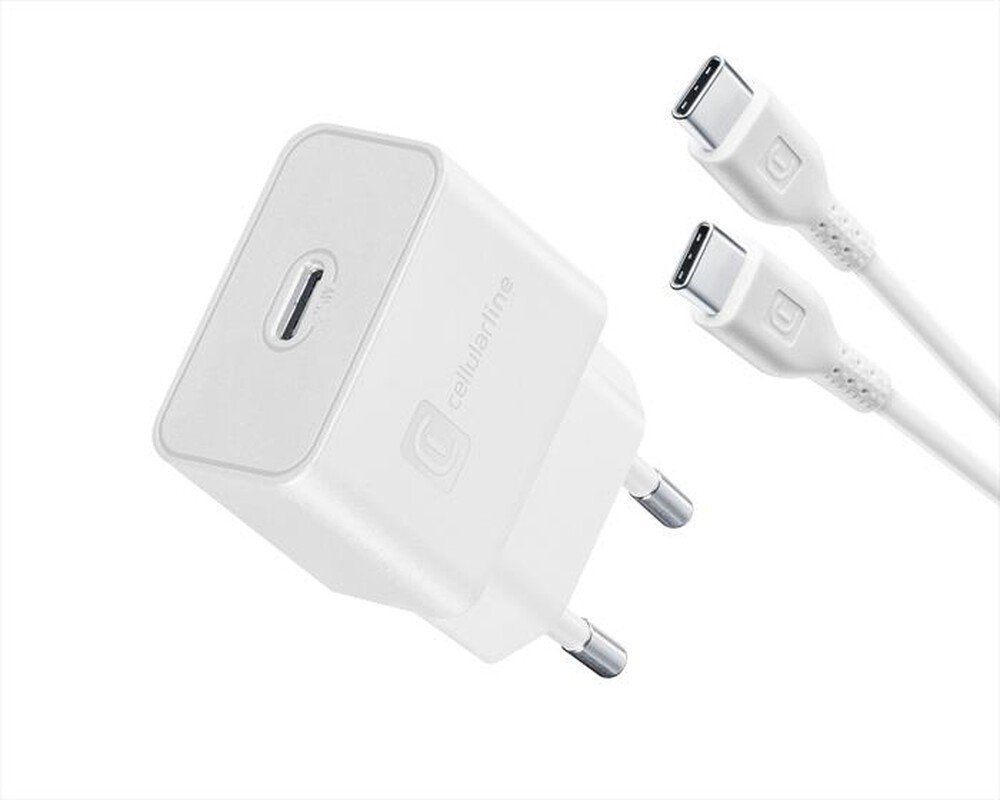 Immagine del prodotto CELLULARLINE - Caricabatterie da rete ACHSMKITC2CPD25WW-Bianco